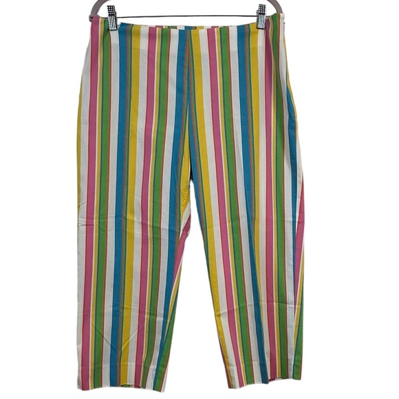 Ralph Lauren Colorful Stripe Crop Pants Size 12 🔥 - Picture 1 of 6